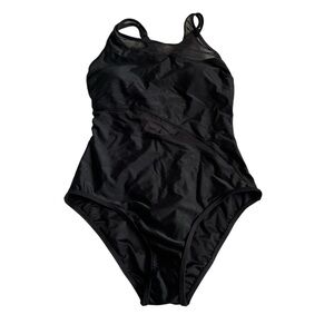 Cupshe One Piece Swimsuit Size M Black Mesh Inserts